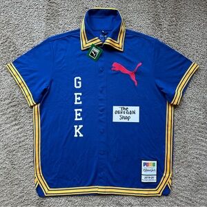 FASHION GEEK ALL STAR GAME CHICAGO WARM UP COLLARED BUTTON BASKETBALL NBA WHITE